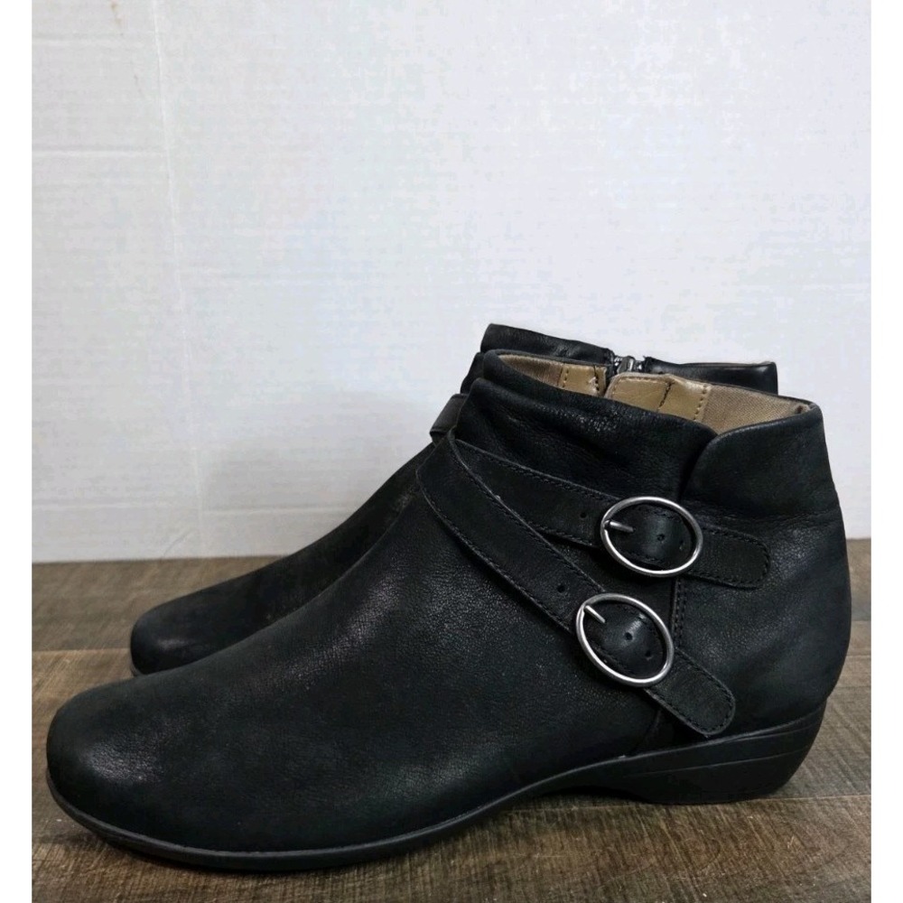 Dansko Faithe Womens Ankle Bootie Black Burnished Nubuck 8.5-9 EU 39 5508-360200